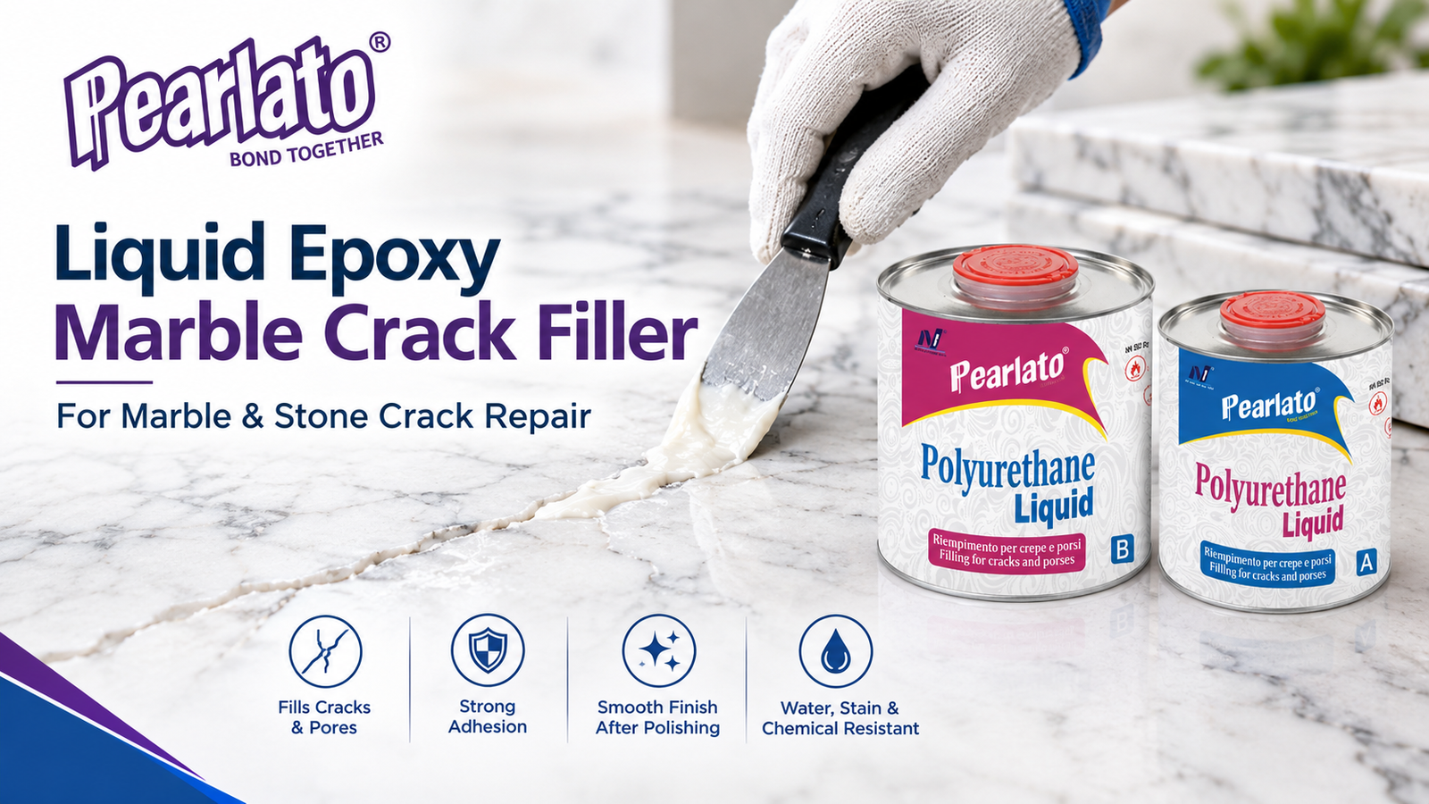 Liquid Epoxy Marble Crack Filler